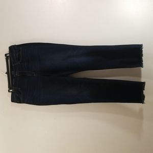 A.N.A dark stained denim jeans with frayed hem